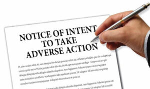 notice of intent to take adverse action