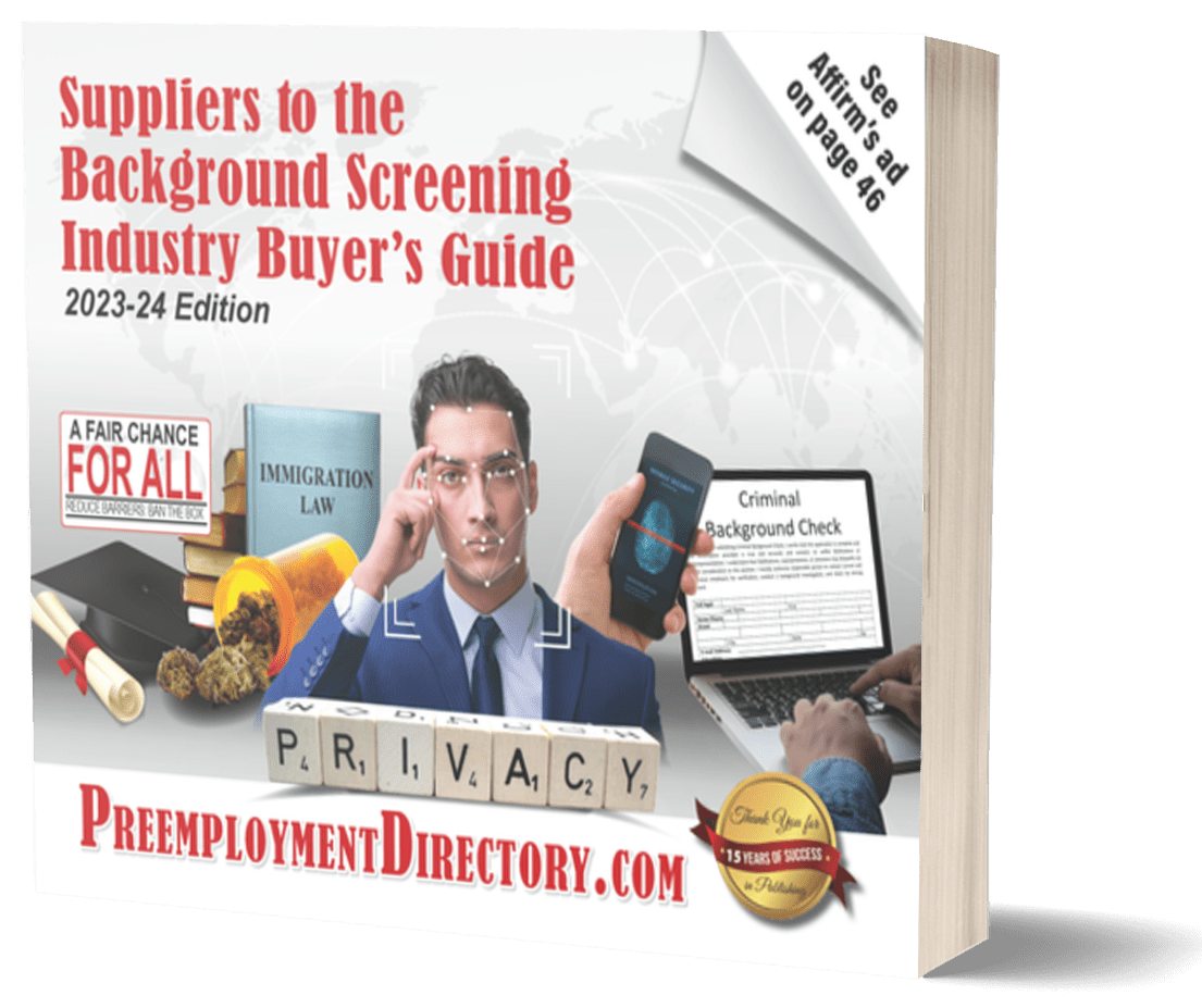 2023-24 Suppliers to the Background Screening Industry Buyers Guide